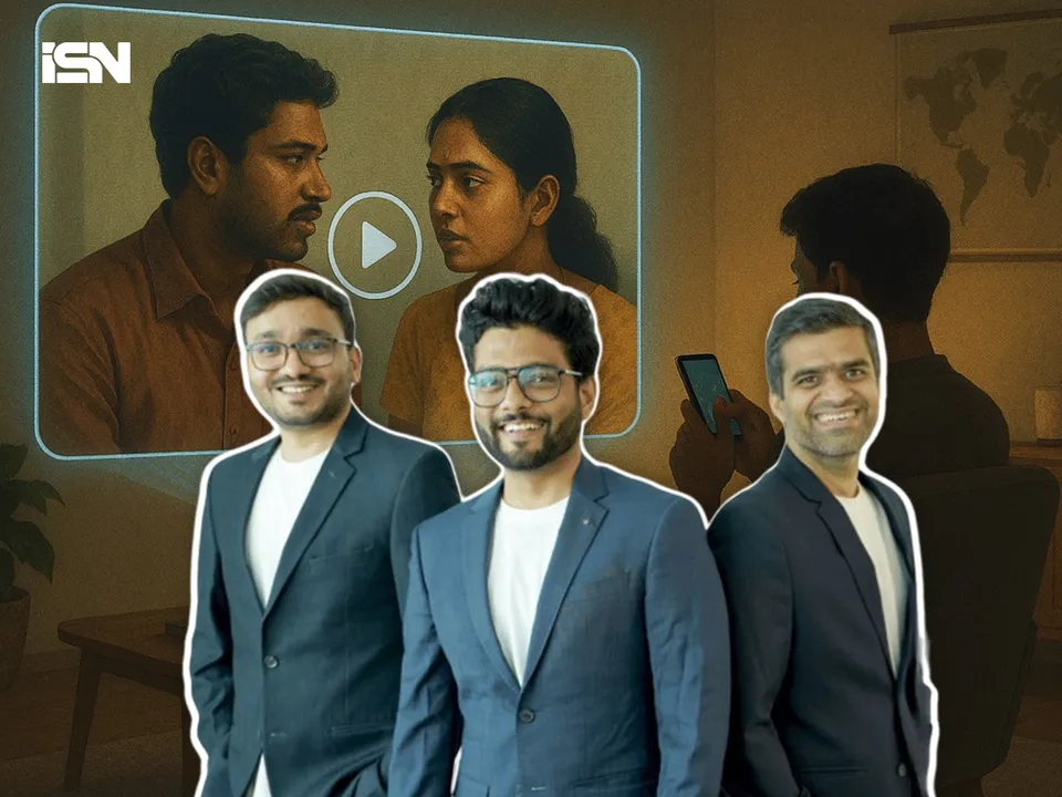 (L-R) Shanu Vivek, Shubh Bansal and Ritesh Pandey, Co-founders, ReelSaga