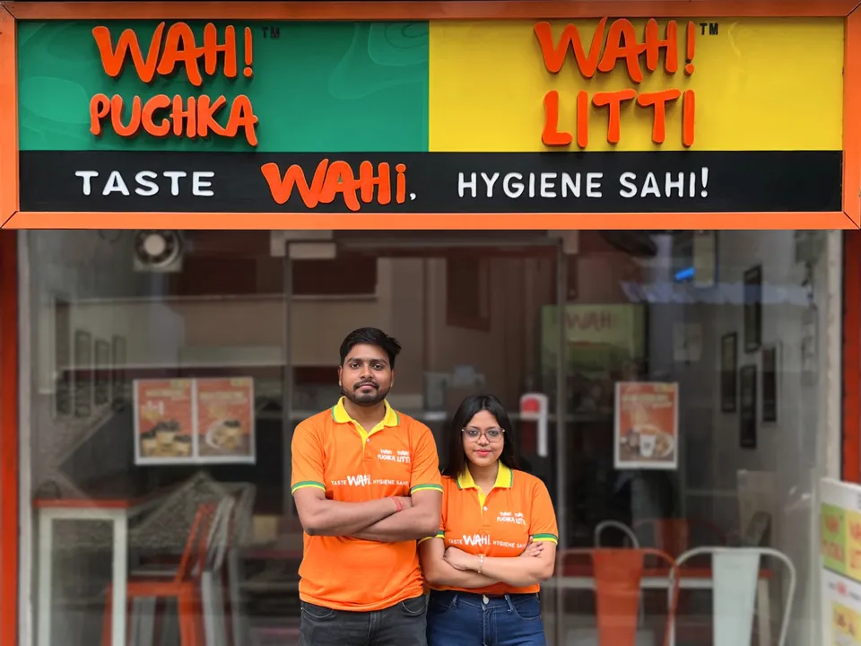 LtoR - Deepak Kumar (Founder & CEO) and Ankita Sutar (Director & Marketing Head), Wah! Puchka Wah! Litti