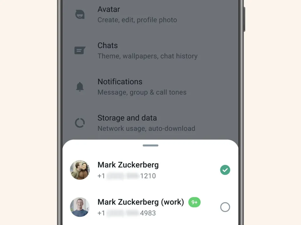 whatsapp dual acocunt login feature
