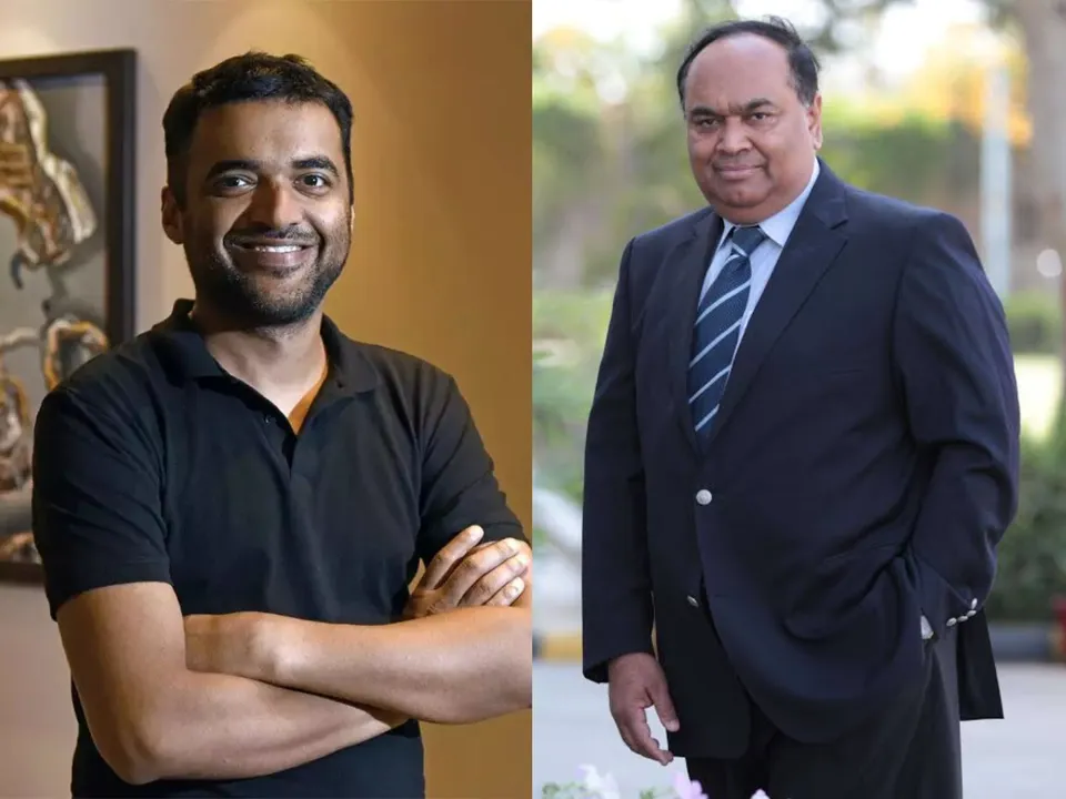 Deepinder Goyal and Nirmal Kumar Minda