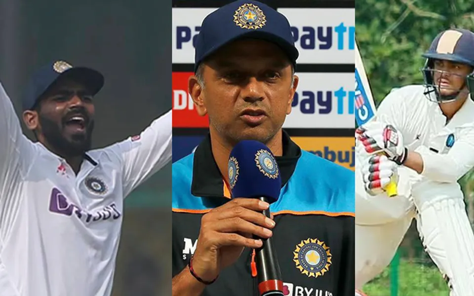 KS Bharat, Rahul Dravid and Ishan Kishan (Source - Twitter)