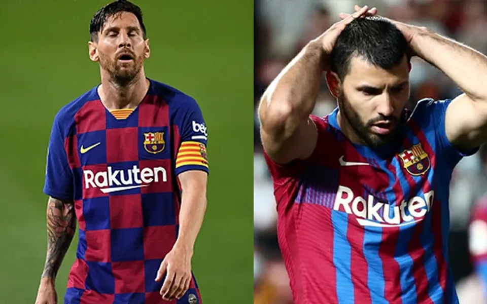 Lionel Messi and Sergio Aguero (Source - Twitter)
