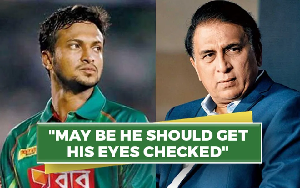 Shakib Al Hasan and Sunil Gavaskar (Source - Twitter)