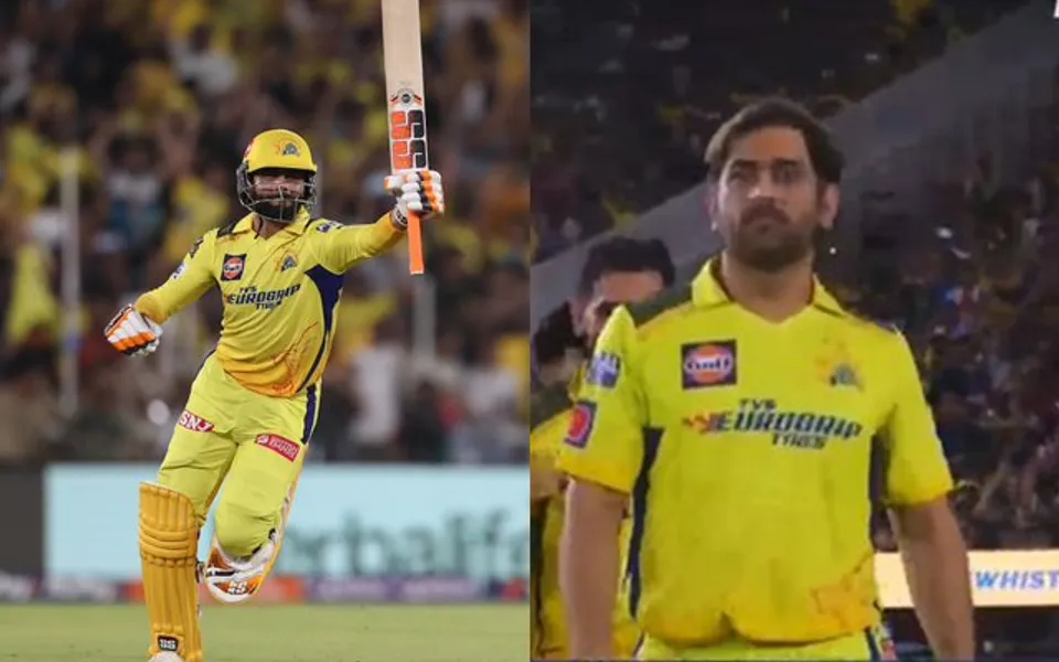 Ravindra Jadeja and MS Dhoni (Source - Twitter)
