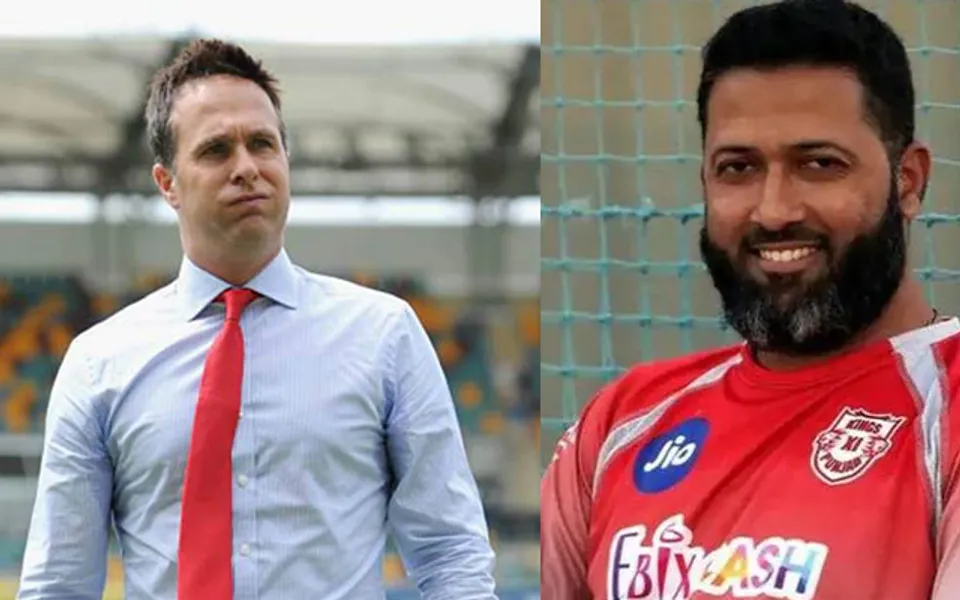 Michael Vaughan and Wasim Jaffer (Source - Twitter)