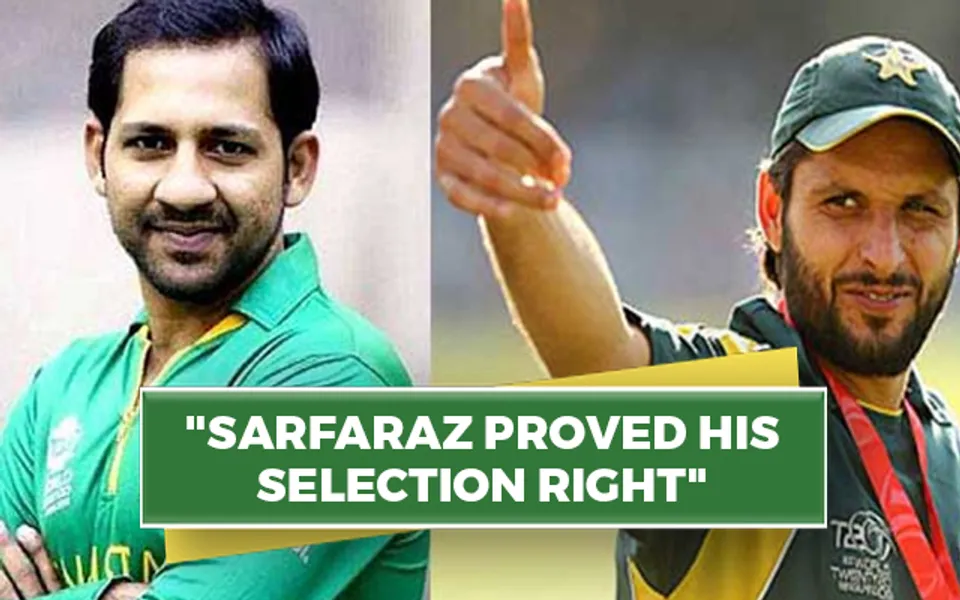 Sarfaraz Ahmed and Shahid Afridi (Source - Twitter)