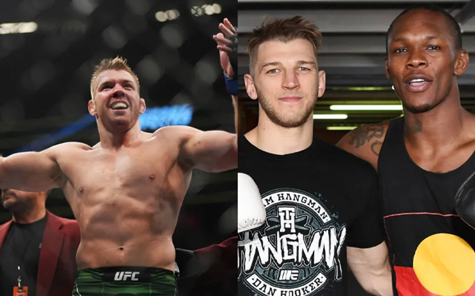Dricus du Plessis, Dan Hooker and Israel Adesanya (Source - Twitter)