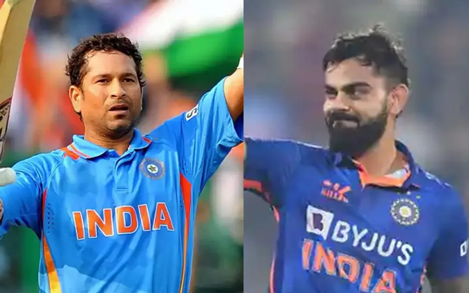 Sachin Tendulkar and Virat Kohli (Source - Twitter)