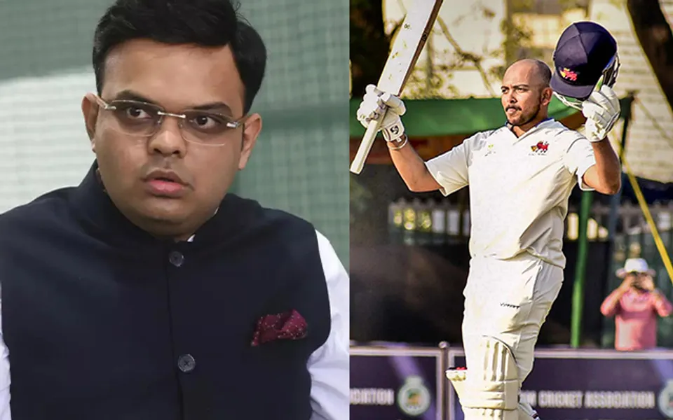 Jay Shah and Prithvi Shaw (Source - Twitter)