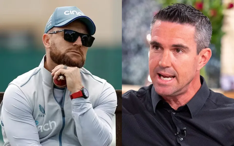 Brendon McCullum and Kevin Pietersen (Source - Twitter)
