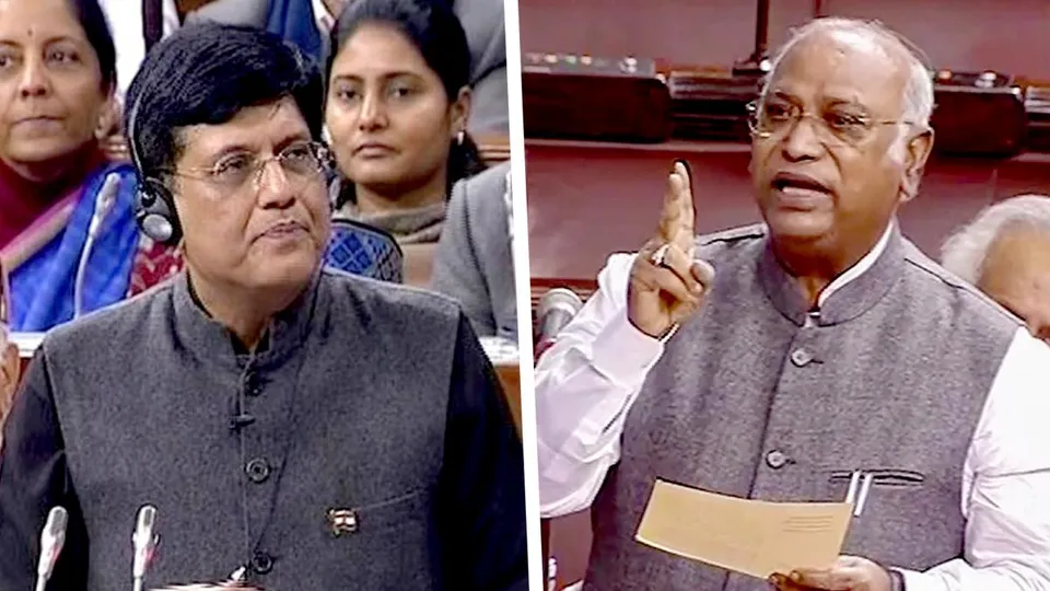 Piyush Goyal Mallikarjun Kharge