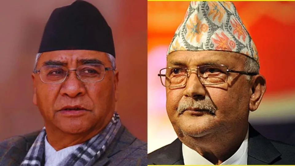 Sher Bahadur Deuba and K P Sharma Oli