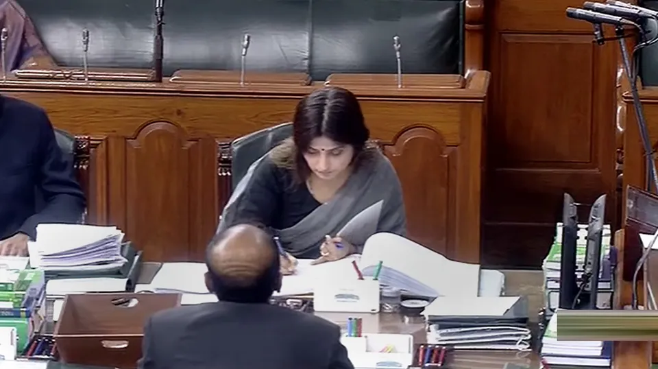 Dimple Yadav takes oath as MP Lok Sabha