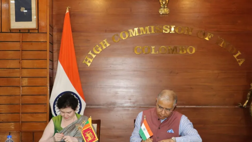 Indian High Commission to Sri Lanka Santosh Jha and Secretary, Ministry of Education and S&T signed and exchanged diplomatic letters to formalise the modalities
