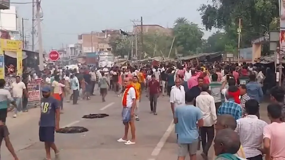 Protests in Bihar's Bhagalpur district on Sunday after idols in a temple were found vandalised