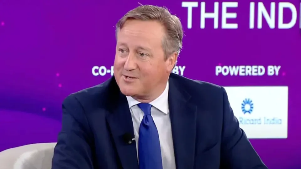  Former British Prime Minister David Cameron at NDTV World Summit