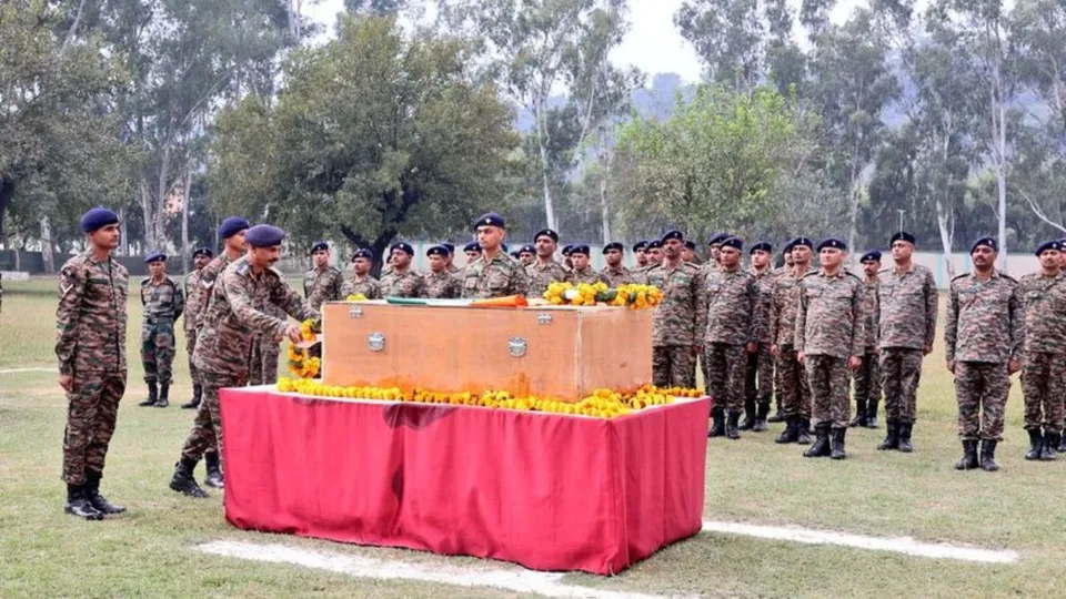 A ceremony was held to honour Indian Army Dog Phantom on Wednesday