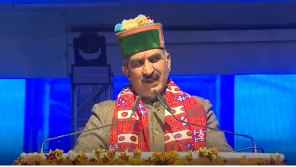 Chief Minister Sukhvinder Singh Sukhu at the Balika Ashram in Himachal's Kinnaur