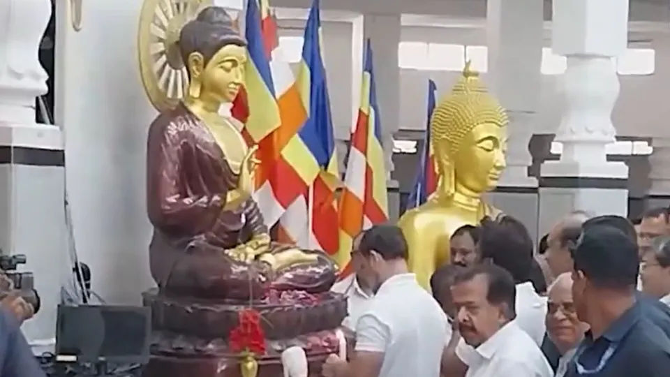 Congress leader Rahul Gandhi visited 'Deekshabhoomi' in Nagpur and paid tributes to Dr Babasaheb Ambedkar on Wednesday