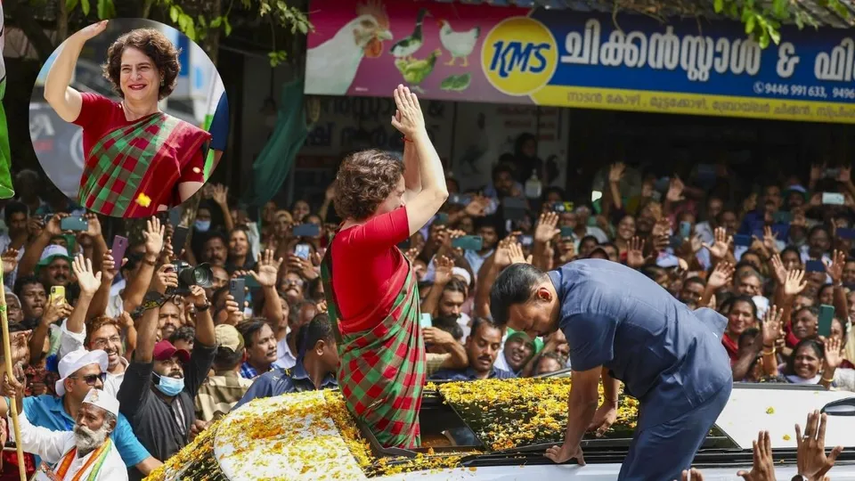 Congress leader Priyanka Gandhi Vadra during a corner meeting ahead of the Wayanad Lok Sabha bypoll, at Nilambur in Malappuram district, Kerala, Thursday, Nov. 7, 2024