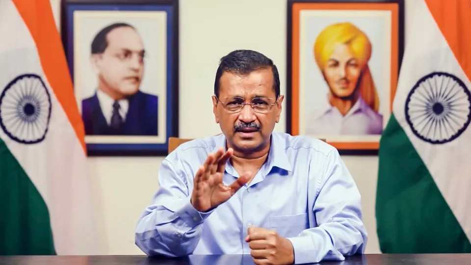 AAP National Convenor Arvind Kejriwal addresses party workers via video message.