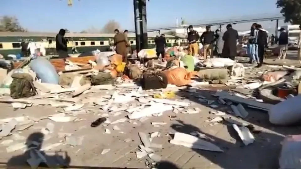 A bomb explosion at Quetta's railway station in Pakistan on Saturday