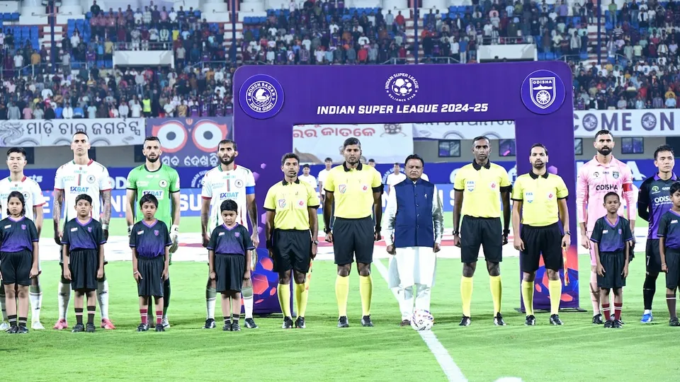 Mohan Charan Majhi at ISL match