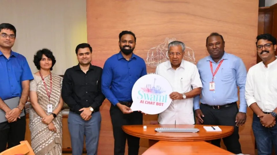 Kerala Chief Minister Pinarayi Vijayan unveiled the logo of the ‘Swami Chatbot' on Wednesday