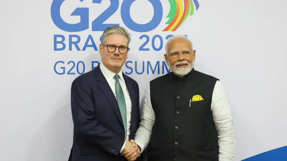 Keir Starmer and Narendra Modi