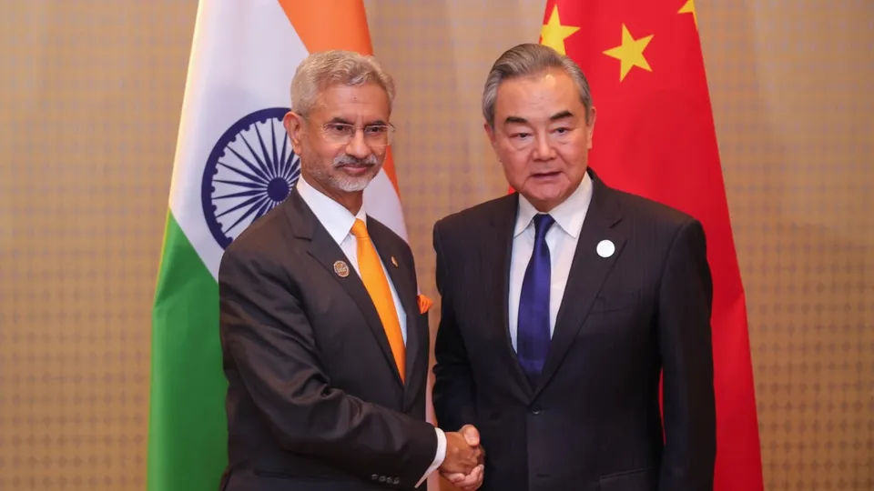External Affairs Minister S Jaishankar in a meeting with China's Foreign Minister Wang Yi on the sidelines of the G20 Summit in Rio de Janerio.