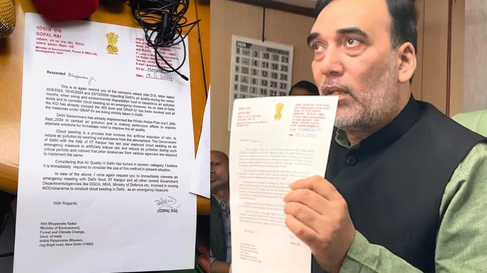 Delhi Environment Minister Gopal Rai on artificial rain