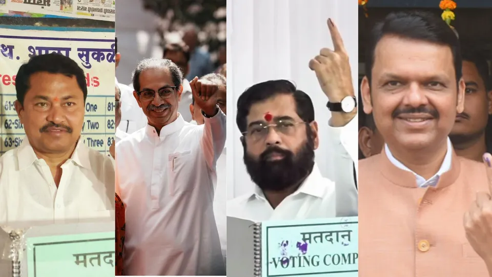(L-R) Nana Patole, Uddhav Thackeray, Eknath Shinde and Devendra Fadnavis