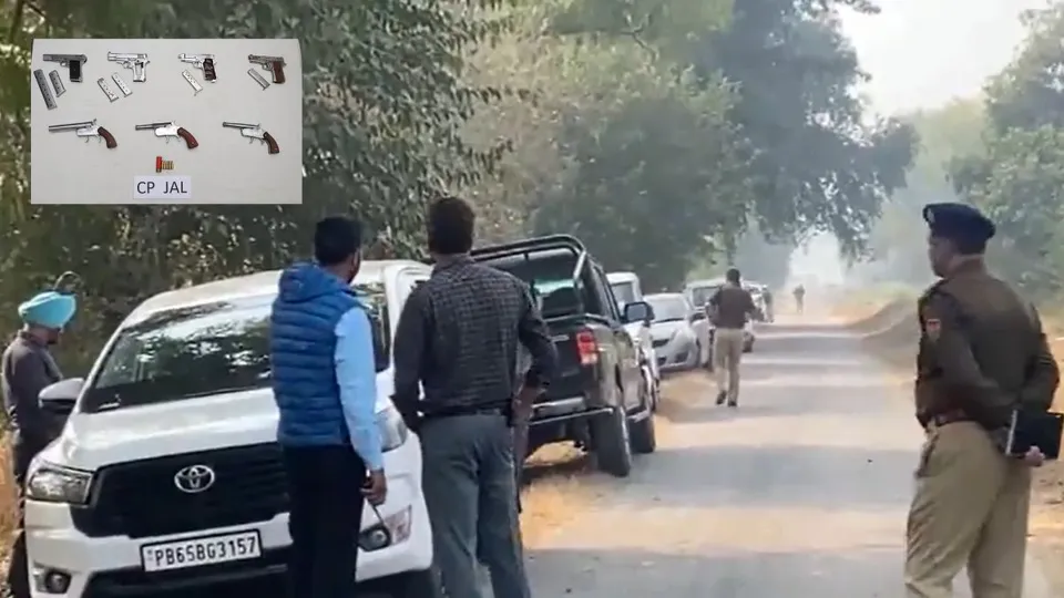 Punjab Police during an encounter in Jalandhar