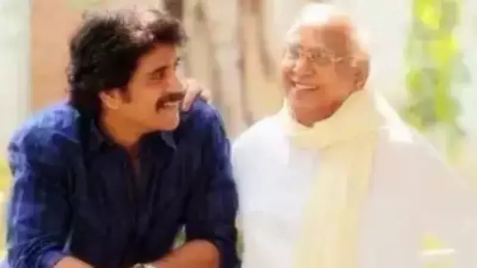 Veteran actor Nagarjuna and his father Akkineni Nageswara Rao