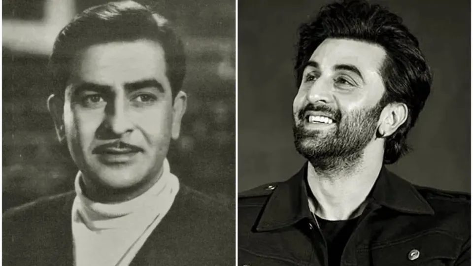 Ranbir Kapoor and Raj Kapoor