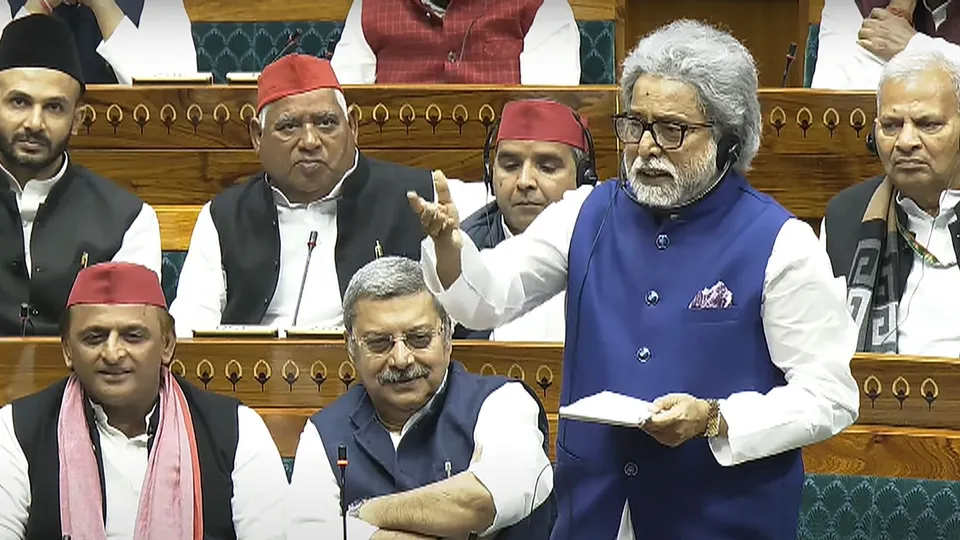 TMC MP Sudip Bandyopadhyay speaks in the Lok Sabha during the Winter session of Parliament, in New Delhi, Tuesday, Dec. 3, 2024.