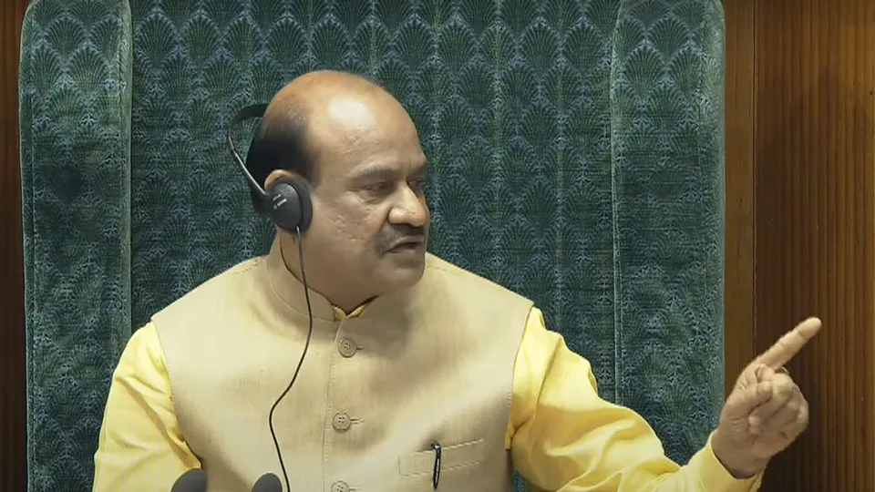 Lok Sabha Speaker Om Birla conducts proceedings in the House during the Winter session of Parliament, in New Delhi, Tuesday, Dec. 3, 2024.