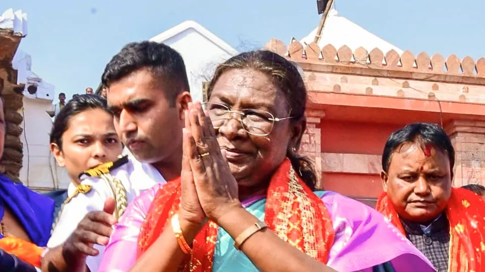 President Droupadi Murmu visits the Lord Jagannath Temple, in Puri, Wednesday, Dec. 4, 2024.