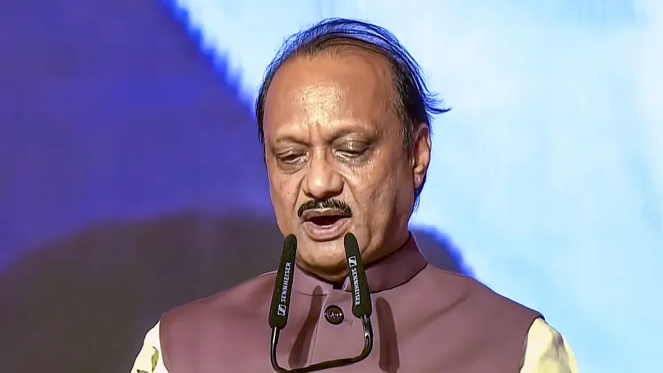 NCP leader Ajit Pawar takes oath as Maharashtra Deputy Chief Minister during the swearing-in ceremony, in Mumbai, Thursday, Dec. 5, 2024.
