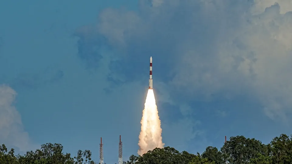 Indian Space Research Organisation's (ISRO) launch vehicle PSLV-C59 carrying European Space Agency (ESA) satellites Proba-3 lifts off from Satish Dhawan Space Centre, in Sriharikota, Thursday, Dec. 5, 2024.