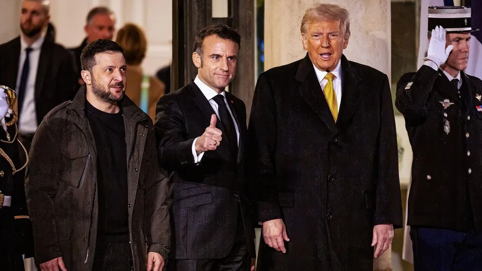Volodymyr Zelenskyy Emmanuel Macron Donald Trump