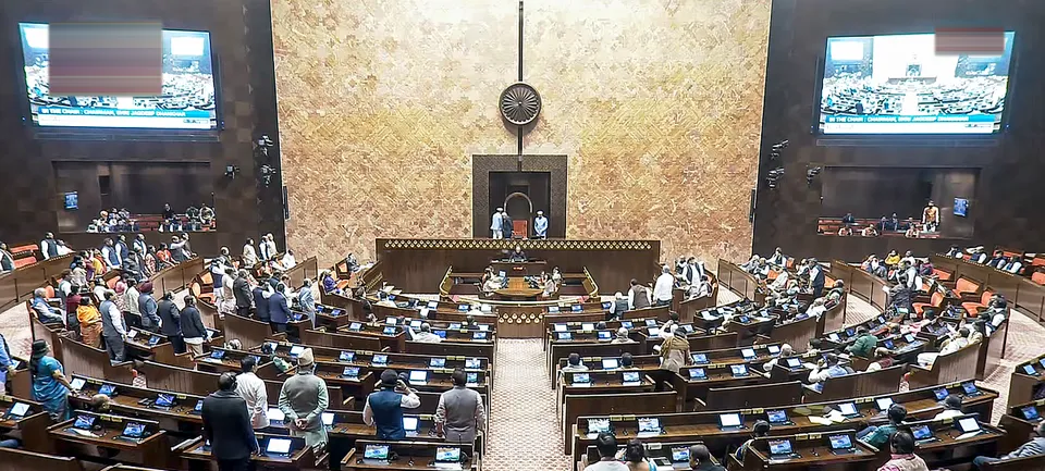 Members in the Rajya Sabha during the Winter session of Parliament, in New Delhi, Tuesday, Dec. 10, 2024.