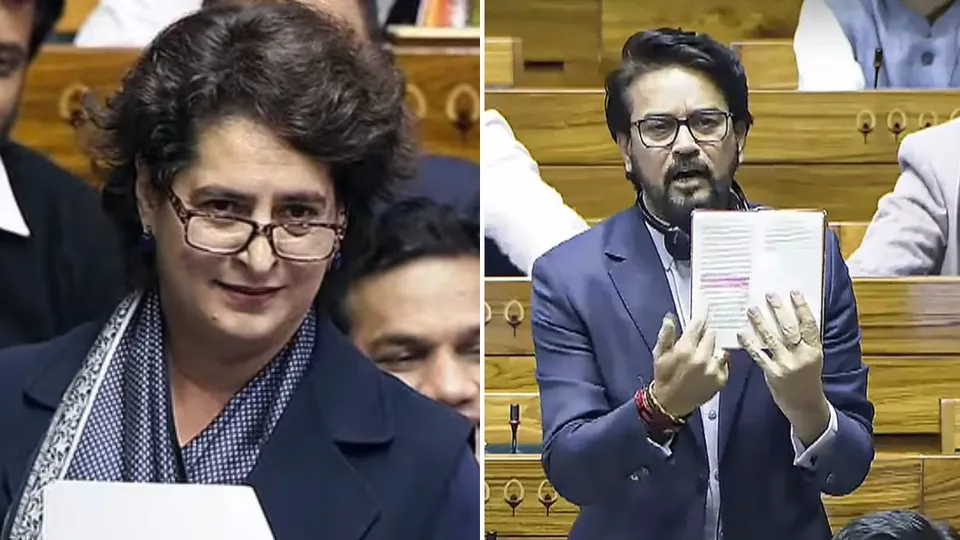 Priyanka Gandhi and Anurag Thakur