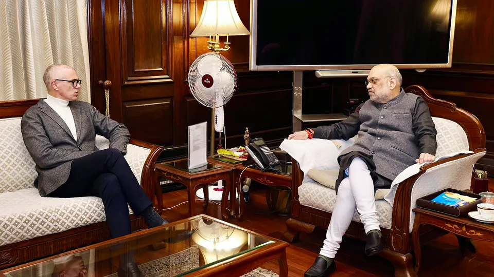 Omar Abdullah meets Amit Shah in New Delhi on Friday, December 20, 2024.