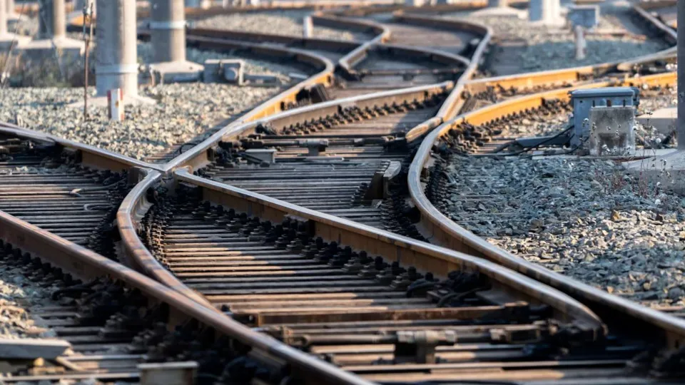 Goods Train Derails Railway line