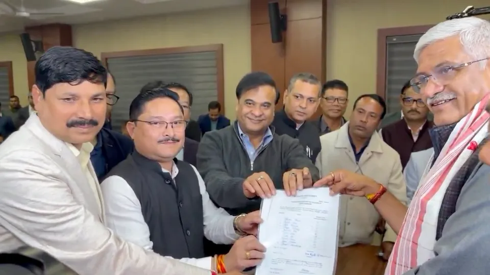 Dilip Saikia, Himanta Biswa Sarma and Gajendra Singh Sekhawat