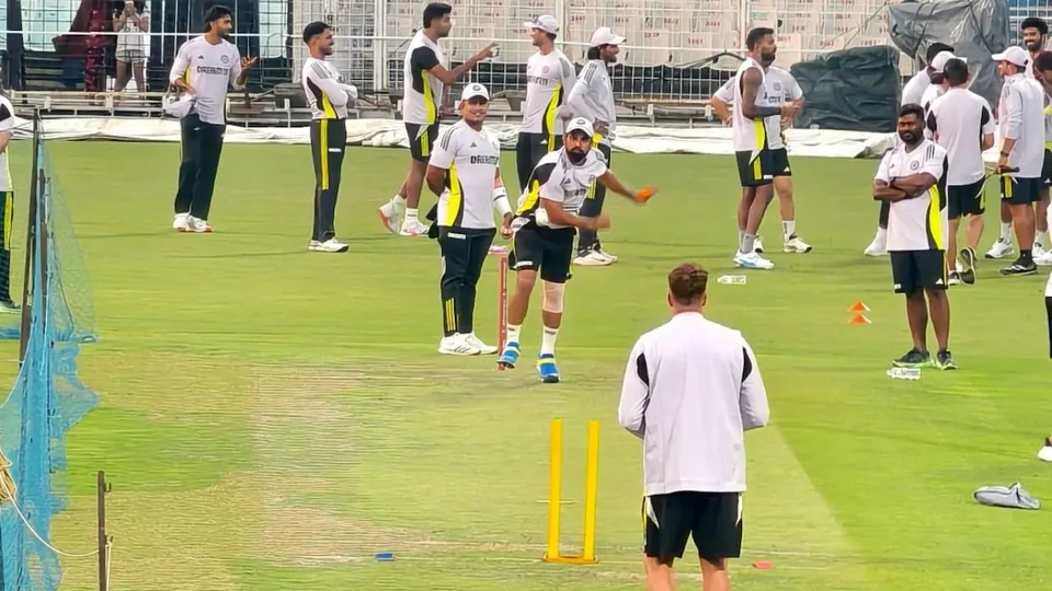 Mohammed Shami at India nets in Kolkata on Sunday, Jan 19, 2025.