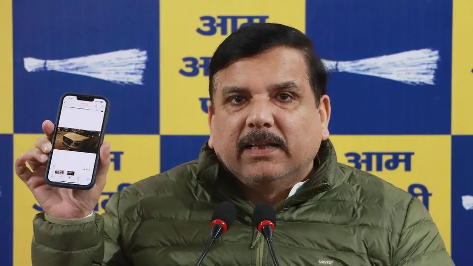 Punjab Government Vehicle Delhi Elections Sanjay Singh