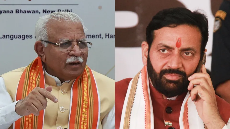 Manohar Lal Khattar and Nayab Singh Saini