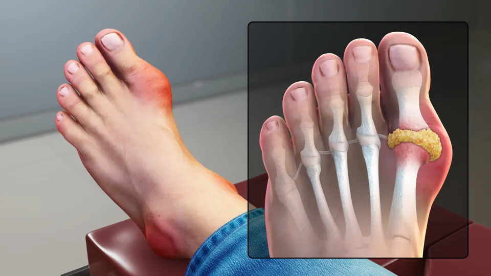 Gout attack (Courtesy: Wikipedia)